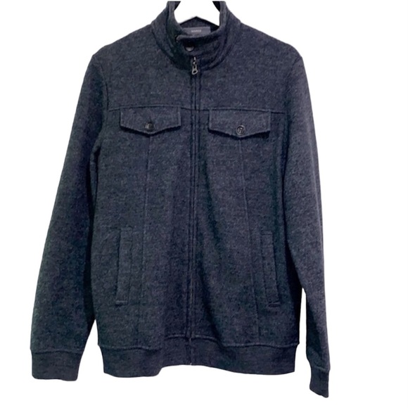 Marcs men’s shirt jacket size large wool blend zippered - Picture 1 of 9